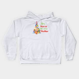 Just a Nurse who loves Christmas Kids Hoodie